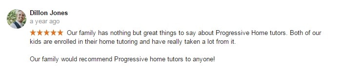5 Star Review for Progressive Home Tutors